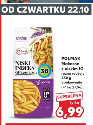 Makaron z niskim IG Polmak promocja w Kaufland