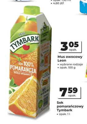 Sok pomarańczowy Tymbark promocja w Odido