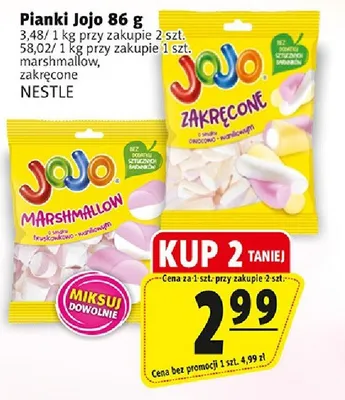 Pianki Jojo marshmallow Nestle promocja w Prim Market
