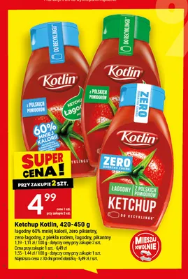 Ketchup Kotlin zero pikantny promocja w Twój Market