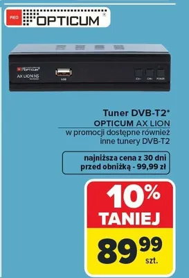 Tuner DVB-T2 AX Lion promocja w Carrefour