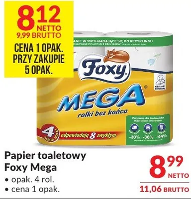 Papier toaletowy Foxy Mega promocja w Makro