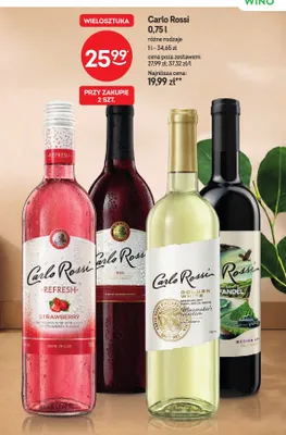 Wino czerwone Carlo Rossi Red promocja w Żabka