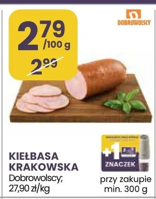 Kiełbasa krakowska Dobrowolscy promocja w Stokrotka
