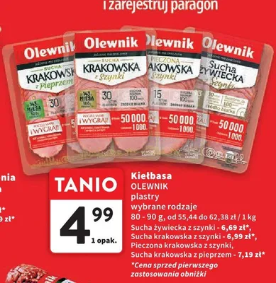 Pieczona krakowska z szynki promocja w Intermarche