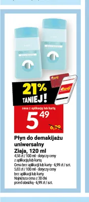 Płyn do demakijażu uniwersalny Ziaja promocja w Twój Market