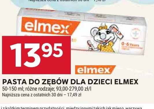 Pasta do zębów dla dzieci Elmex promocja w Stokrotka
