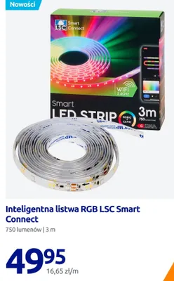 Inteligentna listwa RGB LSC Smart Connect 750 lumenów 3 m promocja w Action