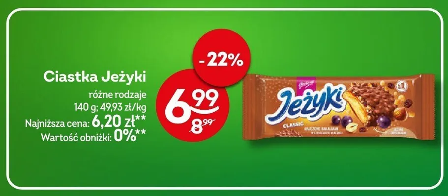 Ciastka Jeżyki Classic promocja w Żabka