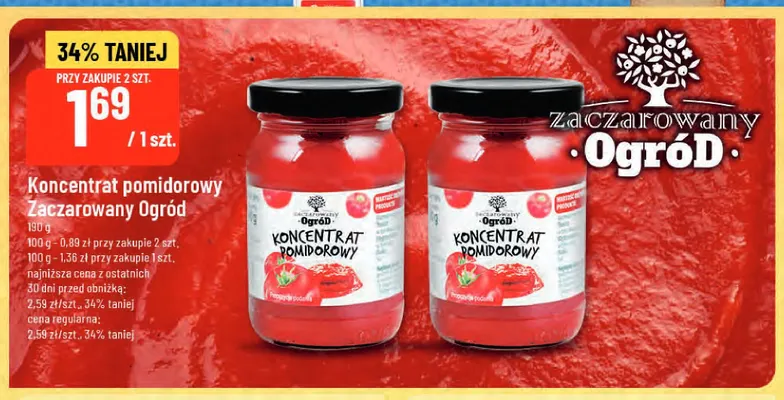 Koncentrat pomidorowy Zaczarowany Ogród promocja w POLOmarket