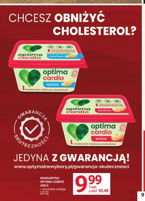 Margaryna Optima Cardio +potas promocja w Selgros