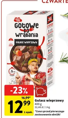 Gulasz wieprzowy promocja w Intermarche