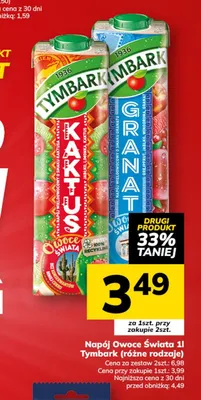 Napój Tymbark Owoce Świata Kaktus promocja w Hitpol