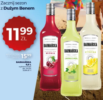 Likier Barmańska Cytryna promocja w Duży Ben