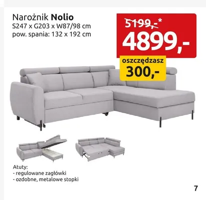 Narożnik Nolio promocja w Black Red White