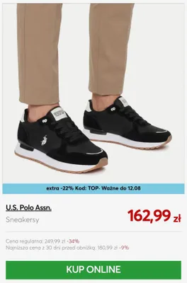 Sneakersy U.S. Polo Assn. promocja w eobuwie.pl