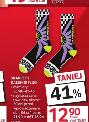Skarpety damskie fluo promocja w Selgros