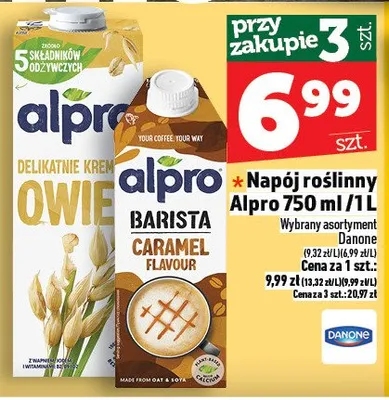 Napój roślinny 750ml/1l promocja w TOPAZ