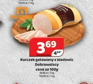 Kurczak gotowany z Wadowic Dobrowolscy promocja w Delfin