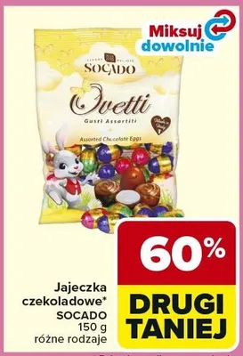 Jajeczka czekoladowe Ovetti różne rodzaje promocja w Carrefour