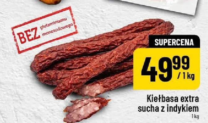 Kiełbasa extra sucha z indykiem promocja w POLOmarket