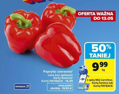 Papryka czerwona promocja w Carrefour Market
