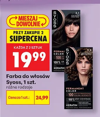 Farba do włosów Syoss 5_8 promocja w Biedronka