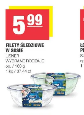 Filety śledziowe w sosie Lisner promocja w SPAR