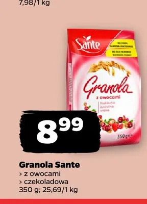 Granola Sante z owocami promocja w Netto