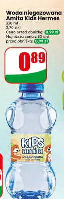 Woda niegazowana Amita Kids Hermes promocja w Dino