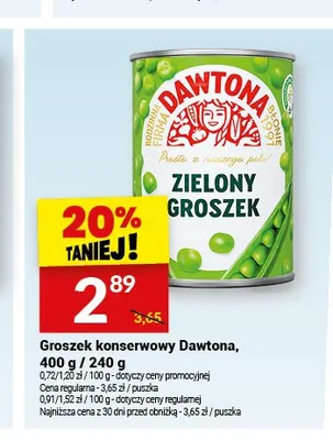 Groszek konserwowy Dawtona promocja w Twój Market