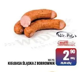 Kiełbasa śląska z Bobrownik Nik-Pol promocja w Tomi Markt