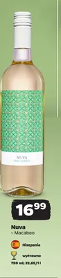 Wino białe Nuva Macabeo promocja w Netto