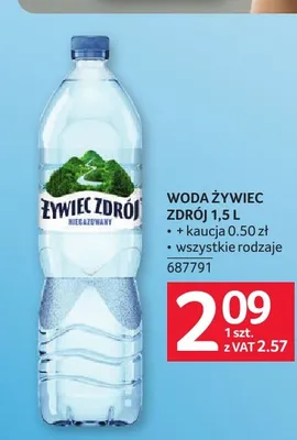 Woda źródlana niegazowana Żywiec Zdrój promocja w Selgros