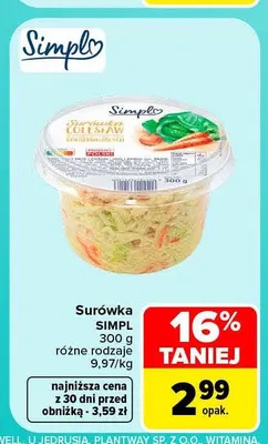 Surówka Simpl promocja w Carrefour