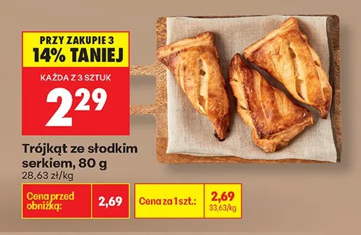 Trójkąt ze słodkim serkiem promocja w Biedronka