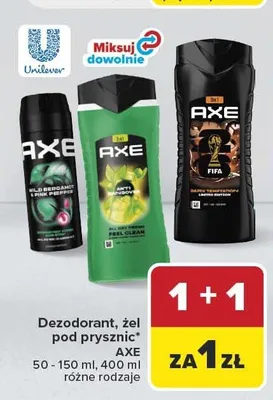 Dezodorant żel pod prysznic Axe promocja w Carrefour