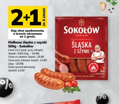 Kiełbasa śląska z szynki Sokołów promocja w Hitpol