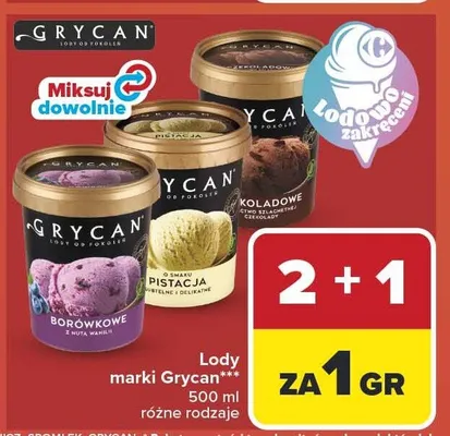 Lody tiramisu Grycan promocja w Carrefour