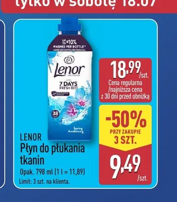 Płyn do płukania tkanin Lenor promocja w Aldi