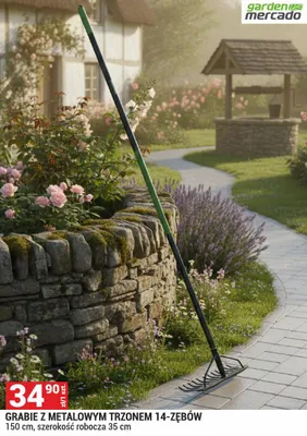 Grabie z metalowym trzonem 14-zębów promocja w Merkury Market