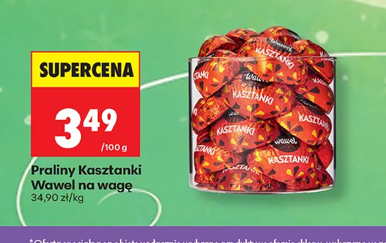 Praliny Kasztanki Wawel na wagę promocja w Biedronka