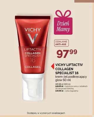 Krem-żel podkręcający glow VICHY LIFTACTIV COLLAGEN SPECIALIST 16 promocja w Ziko Dermo