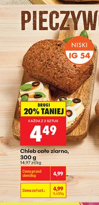 Chleb całe ziarno promocja w Biedronka