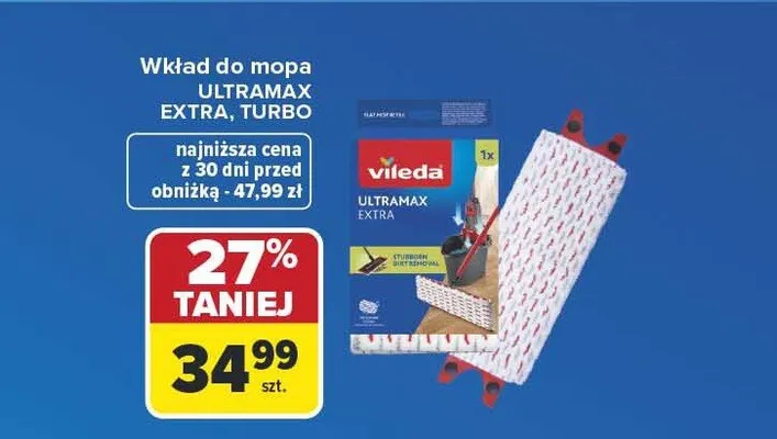 Wkład do mopa Vileda Ultramax Extra Turbo promocja w Carrefour