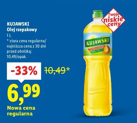 Olej rzepakowy 1 l promocja w Lidl