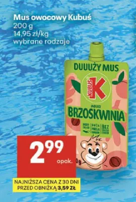 Mus owocowy Kubuś promocja w Delikatesy Centrum