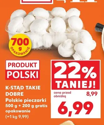 Pieczarki polskie 500 g K-Stąd Takie Dobre promocja w Kaufland