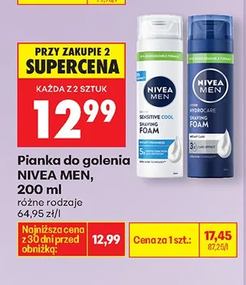 Pianka do golenia, różne rodzaje promocja w Biedronka