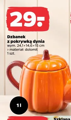 Dzbanek z pokrywką dynia promocja w Netto